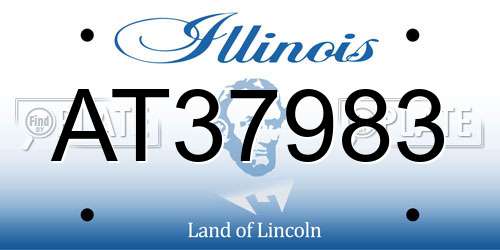 AT37983 Illinois License Plate
