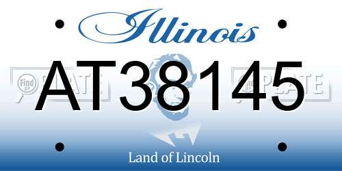 AT38145 Illinois License Plate