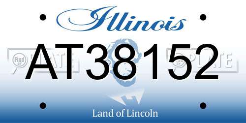 AT38152 Illinois License Plate