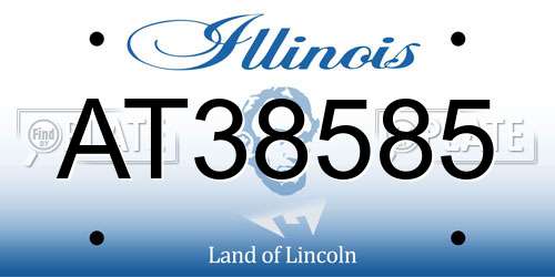 AT38585 Illinois License Plate