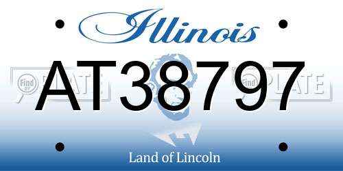AT38797 Illinois License Plate