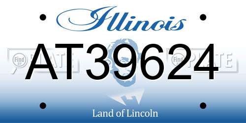 AT39624 Illinois License Plate