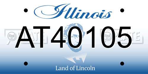 AT40105 Illinois License Plate