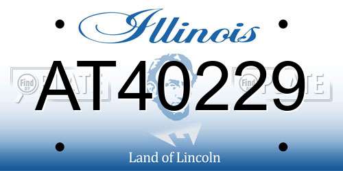 AT40229 Illinois License Plate