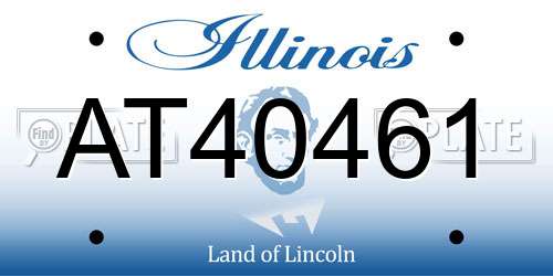 AT40461 Illinois License Plate