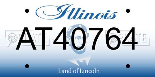 AT40764 Illinois License Plate