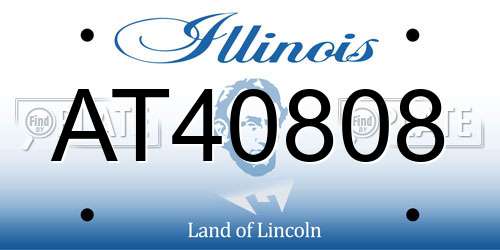 AT40808 Illinois License Plate