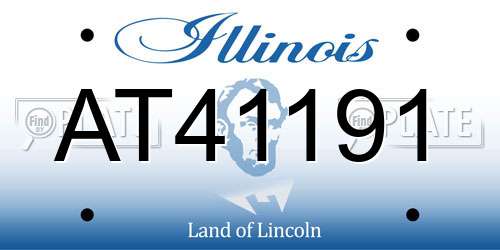 AT41191 Illinois License Plate