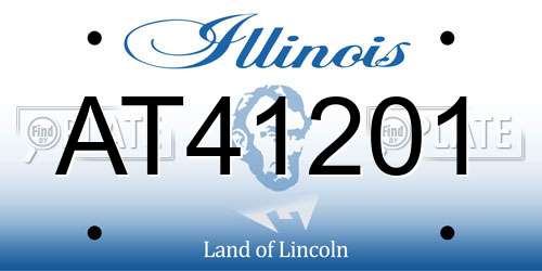 AT41201 Illinois License Plate