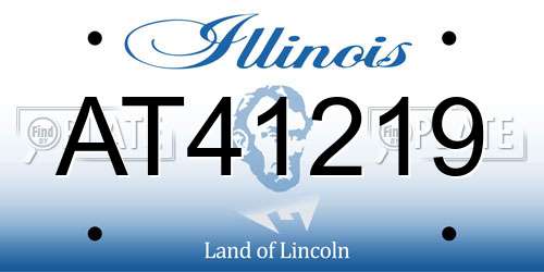 AT41219 Illinois License Plate