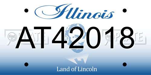 AT42018 Illinois License Plate