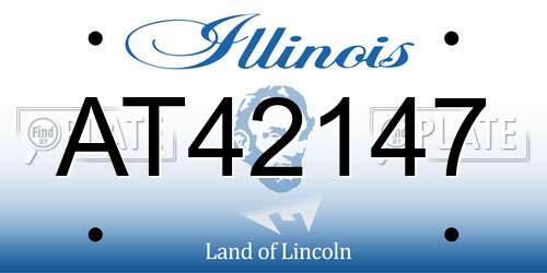 AT42147 Illinois License Plate