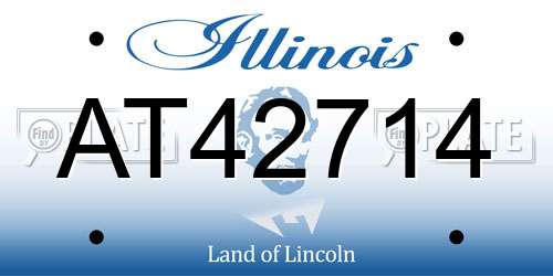 AT42714 Illinois License Plate