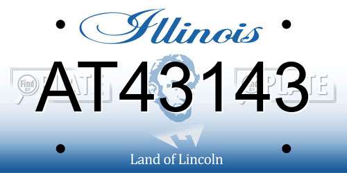 AT43143 Illinois License Plate