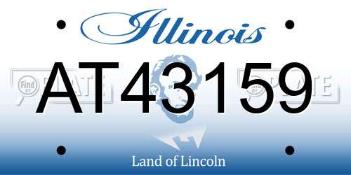 AT43159 Illinois License Plate