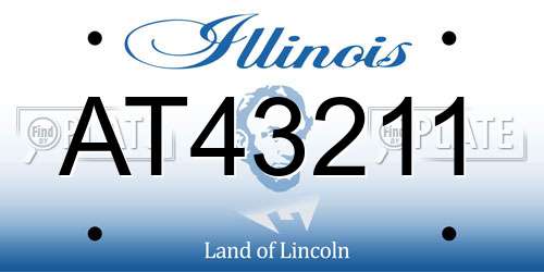 AT43211 Illinois License Plate