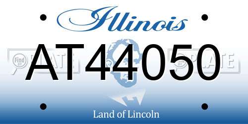 AT44050 Illinois License Plate