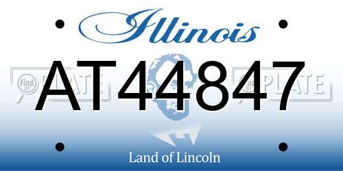 AT44847 Illinois License Plate