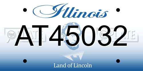 AT45032 Illinois License Plate