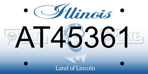 AT45361 Illinois License Plate