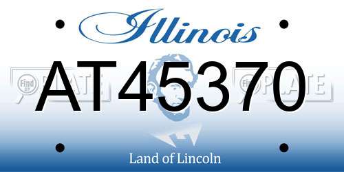 AT45370 Illinois License Plate