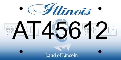 AT45612 Illinois License Plate