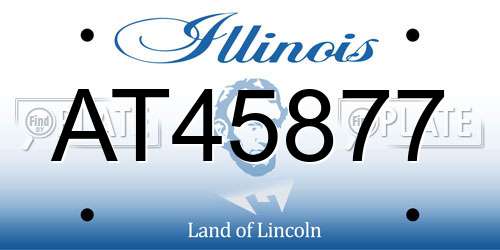 AT45877 Illinois License Plate