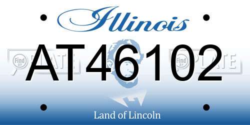 AT46102 Illinois License Plate