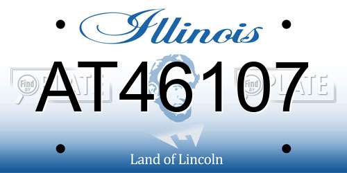 AT46107 Illinois License Plate