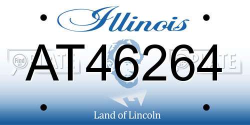 AT46264 Illinois License Plate