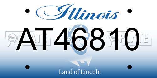 AT46810 Illinois License Plate