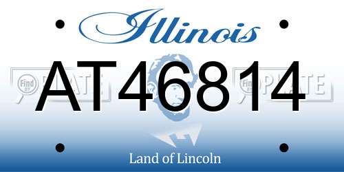 AT46814 Illinois License Plate