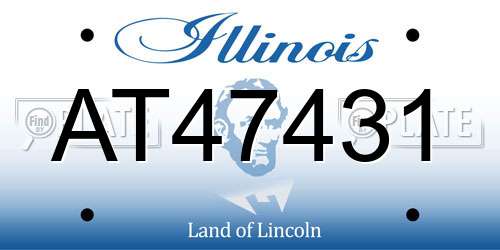 AT47431 Illinois License Plate