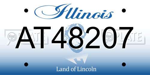 AT48207 Illinois License Plate