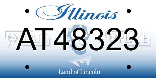 AT48323 Illinois License Plate