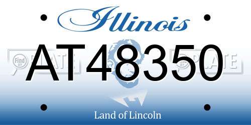 AT48350 Illinois License Plate