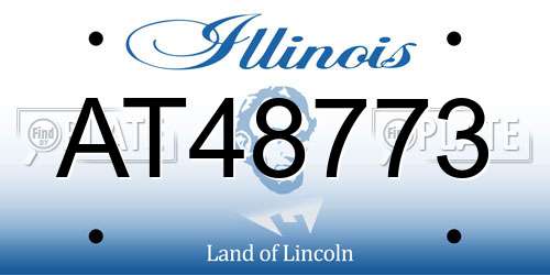 AT48773 Illinois License Plate