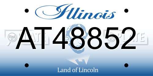 AT48852 Illinois License Plate