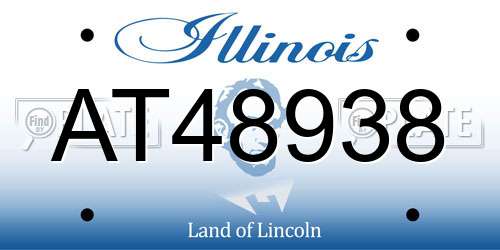AT48938 Illinois License Plate