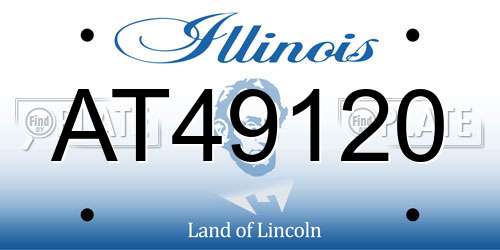 AT49120 Illinois License Plate