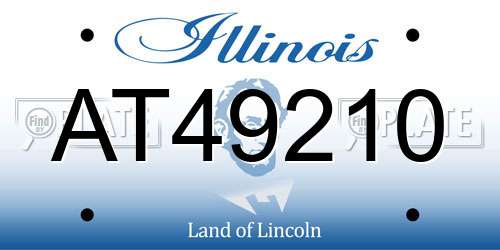 AT49210 Illinois License Plate