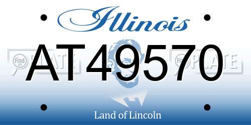 AT49570 Illinois License Plate