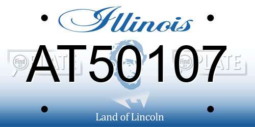 AT50107 Illinois License Plate