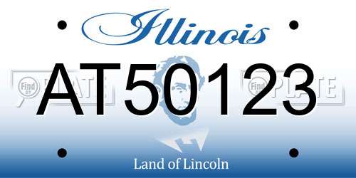 AT50123 Illinois License Plate