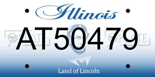AT50479 Illinois License Plate