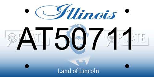 AT50711 Illinois License Plate