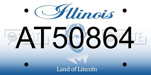 AT50864 Illinois License Plate