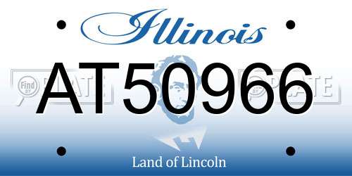 AT50966 Illinois License Plate