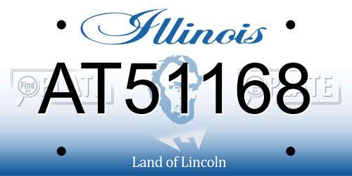 AT51168 Illinois License Plate