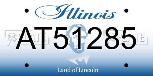 AT51285 Illinois License Plate